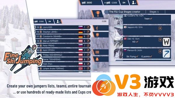 精细跳台滑雪游戏(fine ski jumping) v0.877 安卓版 3