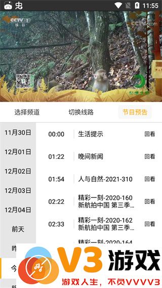 手机电视高清直播看回放